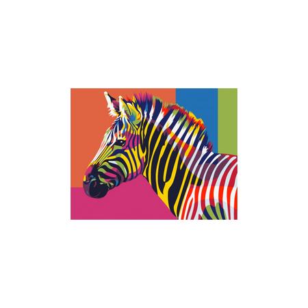 Schilderen op nummer zebra