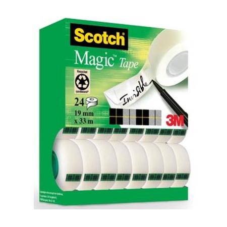 Scotch Magic Tape plakband ft 19 mm x 33 m, value pack met 24 rollen