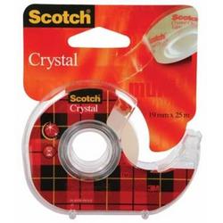 Scotch   Crystal ft 19 mm x 25 m, blister met 1 afroller met 1 rolletje
