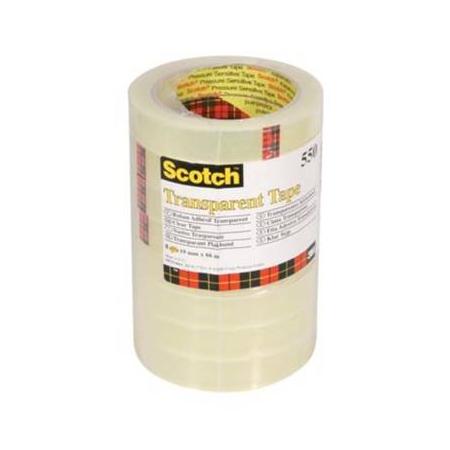 Scotch transparante tape 550 19 mm x 66 m, pak van 8