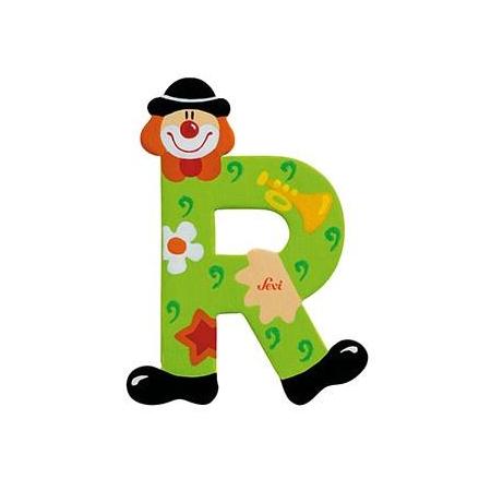 Sevi Letter R Clown groen 10 cm