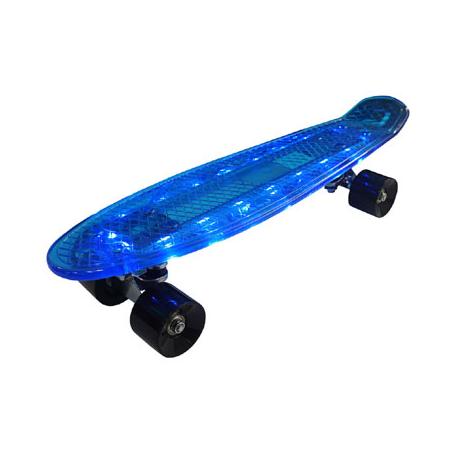 Skateboard met LED - blauw