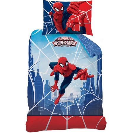 Spider-Man Dekbedovertrek Web - 140x200cm - 70x90cm - katoen