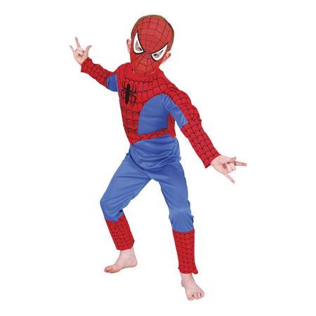 Spider-Man pak en masker - maat 128