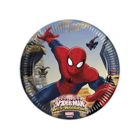 Spiderman gebaksbordjes 20cm 8 stuks