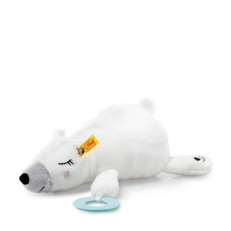 Steiff Soft Cuddly Friends Iggy polar bear with grip toy, white