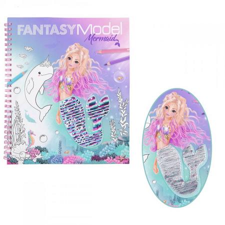 TOPModel Fantasy Model zeemeermin kleurboek met pailletten