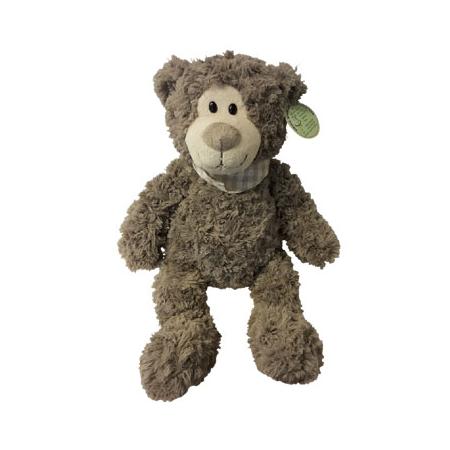 Teddybeer met sjaal - 27 cm - bruin