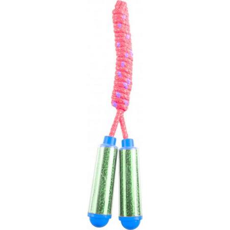 Tender Toys springtouw junior 210 cm roze/paars/groen