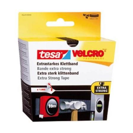 Tesa-Velcro Klittenbandstrook 55229-ZW - 50 mm x 1 m - Zwart