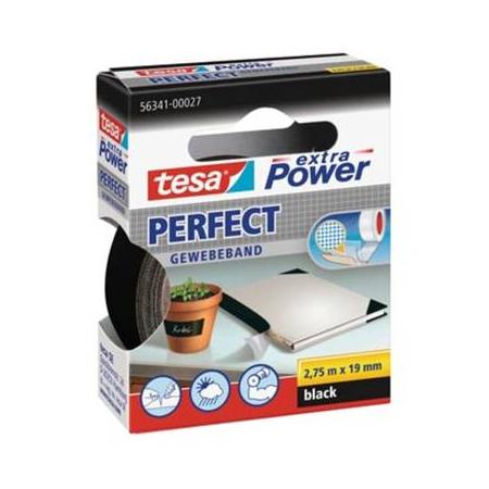 Tesa extra Power Perfect, ft 19 mm x 2,75 m, zwart