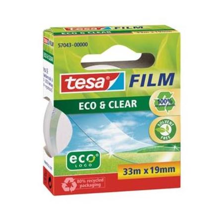 Tesafilm eco&clear ecoLogo, ft 19 mm x 33 m
