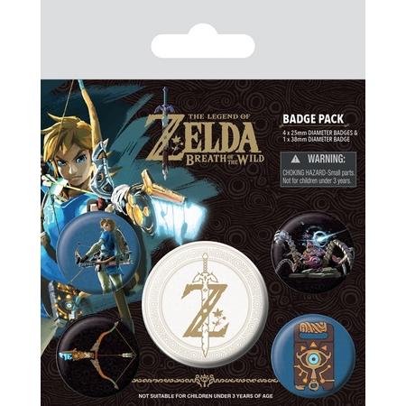 The Legend of Zelda Breath of the Wild Z-Emblem Badge Pack