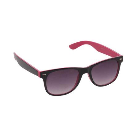 Trendy zonnebril zwart/fuchsia