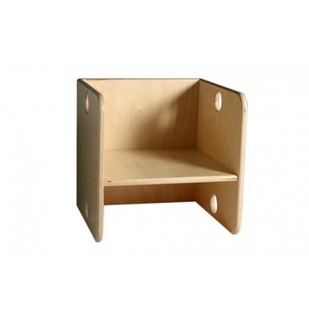Van Dijk Toys kubusstoel voor kleuters 34 cm blank