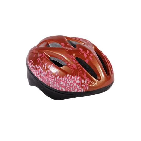 Volare deluxe fiets/skatehelm - maat 51 - 55 cm - brons/roze