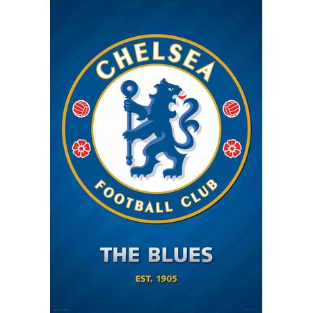 Voor de echte voetbal fan van Chelsea FC een prachtig fotobehang van het club logo van deze club.