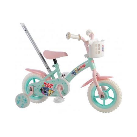 Woezel & Pip Kinderfiets - 10 inch - Mint Blauw/Roze