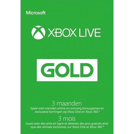 Xbox Live 3 Maanden Gold Membership Eurozone Digital Code
