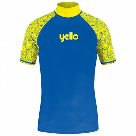 Yello UV werend shirt blowfish jongens blauw/geel maat XXS