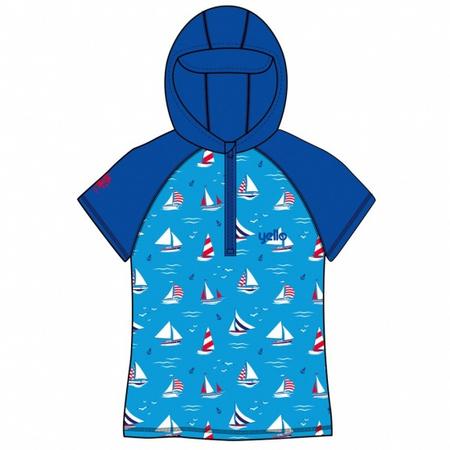 Yello UV werende hoodie sailboat junior blauw 1 2 jaar