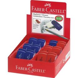 gum Faber Castell SLEEVE MINI rood/blauw assorti