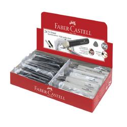 gum driekantig Faber Castell zwart/wit