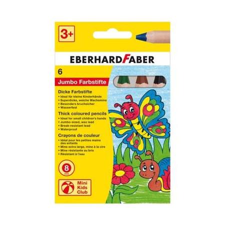 kleurpotlood Eberhard Faber Jumbo Mini Kids Club assorti 6 stuks