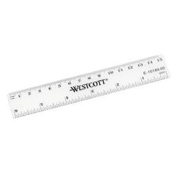 liniaal Westcott 15cm kunststof cm/inch verdeling