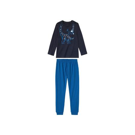 lupilu Kinder pyjama met ronde hals (122/128, Donkerblauw/blauw)