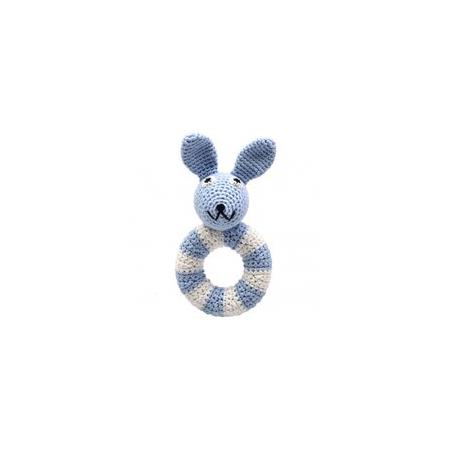natureZOO ringrammelaar konijn gehaakt 14 cm lichtblauw