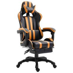 vidaXL Gamingstoel met voetensteun kunstleer oranje