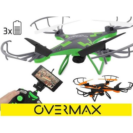Overmax X-Bee Drone 3.1 groen/grijs WiFi, Quadrocopter met 2MP camera. 6 axis, 3 accus 750mAh