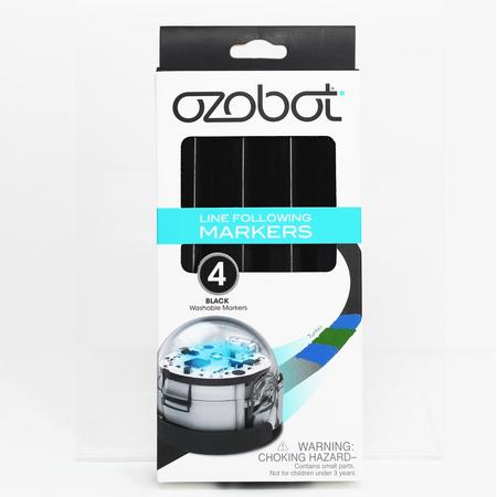 Ozobot - Kleurcode - Uitwisbare stiften - 4 stuks - Zwart