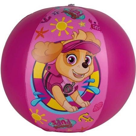 Paw Patrol opblaasbare speelgoed strandbal fuchsia roze 40 cm - Strandballen - Buiten speelgoed - Strand speelgoed