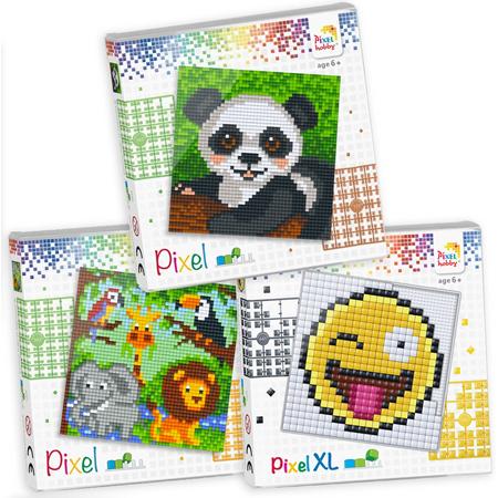 Pixelhobby Classic Complete Sets: Panda, Dierenrijk en Smiley
