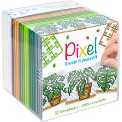 Pixelhobby Pixel Create it yourself kubussetje planten 6,2 x 6,2 cm