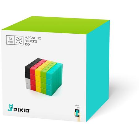 PIXIO 100 - magnetische blokken - constructieset - toegang tot gratis app - nieuwe generatie blokken bouwen / speelgoed