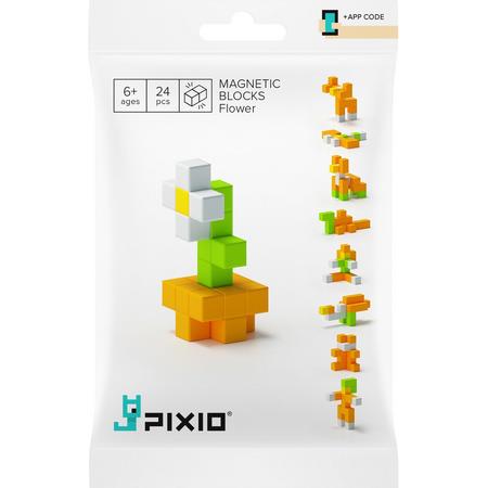 PIXIO Flower - magnetische blokken - constructieset - toegang tot gratis app - nieuwe generatie blokken bouwen / speelgoed