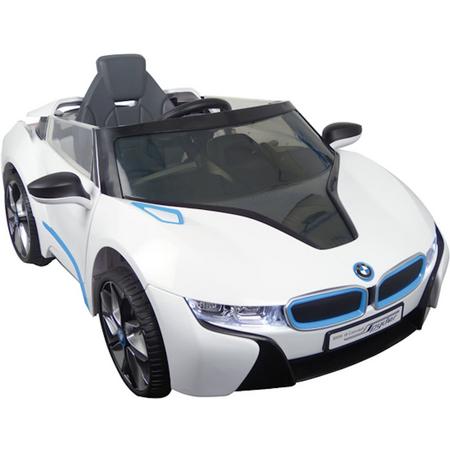 Elektrische Kinder Accu Auto BMW i8 Wit met afstandsbediening