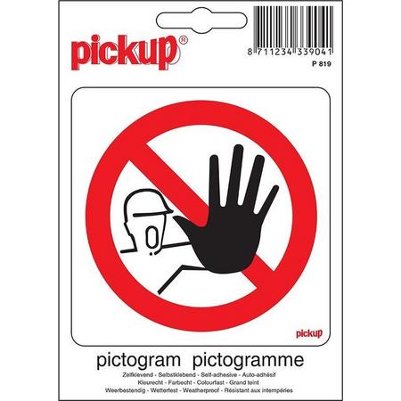 Pictogram 10x10cm - Verboden voor onbevoegden