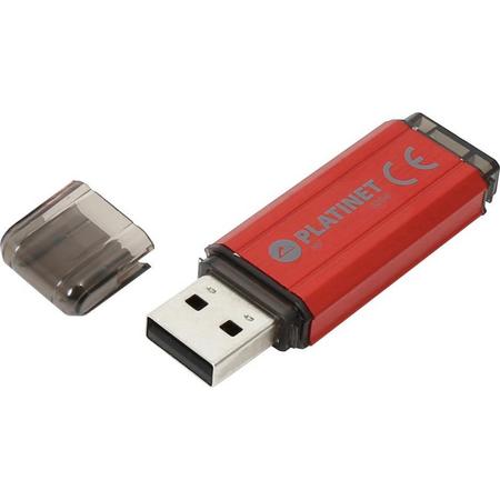 PLATINET PMFV64R PENDRIVE USB 2.0 V-Depo 64GB USB Geheugenstick rood