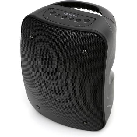 PLATINET SPEAKER PMG255 - Bluetooth Party speaker - Portable Karaoke speaker 20W - batterij - Bluetooth 5.0 - FM radio - USB en microSD - LED verlichting - zwart