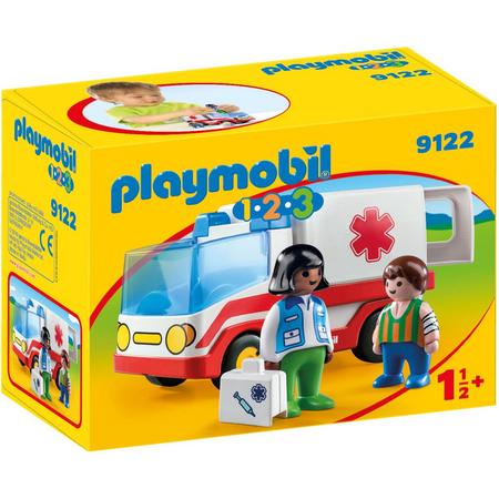 PLAYMOBIL 1.2.3 Ziekenwagen  - 9122