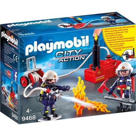PLAYMOBIL Brandweerteam met waterpomp - 9468