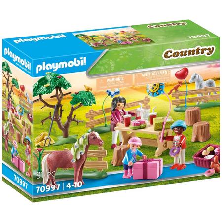 PLAYMOBIL Country Kinderverjaardagsfeestje op de ponyboerderij - 70997