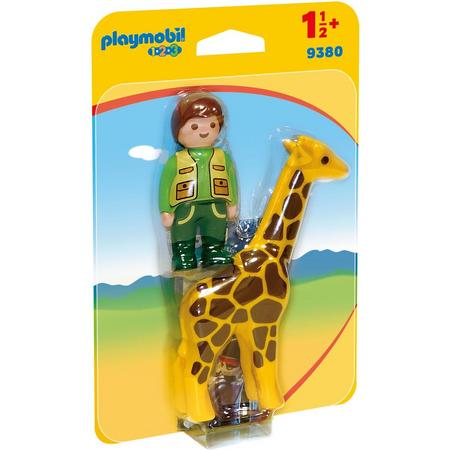 PLAYMOBIL Dierenverzorger met giraf - 9380