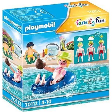 PLAYMOBIL Family Fun Badgast met zwembanden - 70112