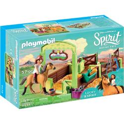 PLAYMOBIL Lucky & Spirit met paardenbox - 9478