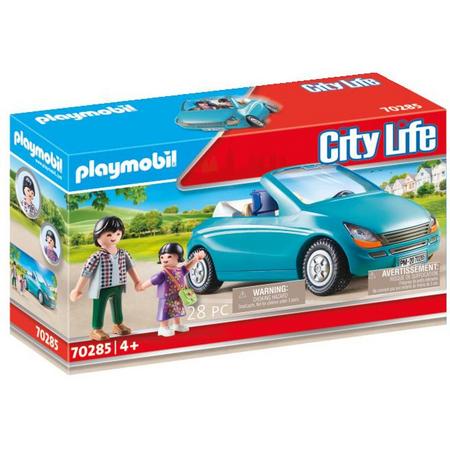 PLAYMOBIL Papa met meisje en cabrio - 70285